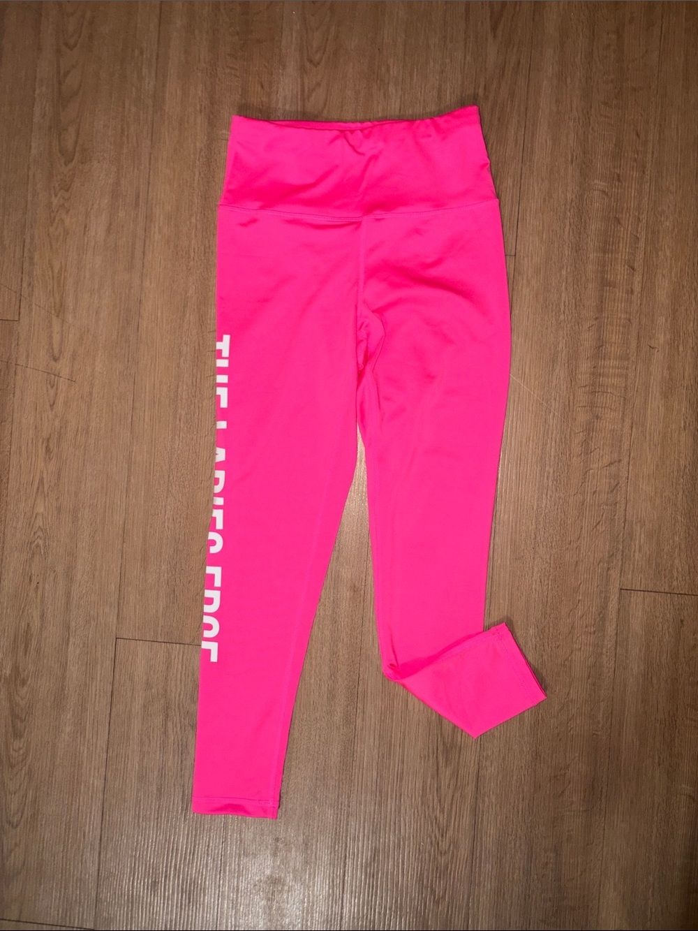 The Ladies Edge Neon Pink High-Waist Active Leggings with Side Logo